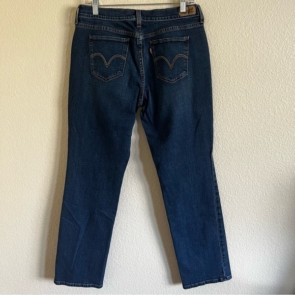 Lev’s Strauss 505 Straight Blue Jeans 32" Waist Hemmed 30” Inseam Red Tab Zip - Picture 6 of 12